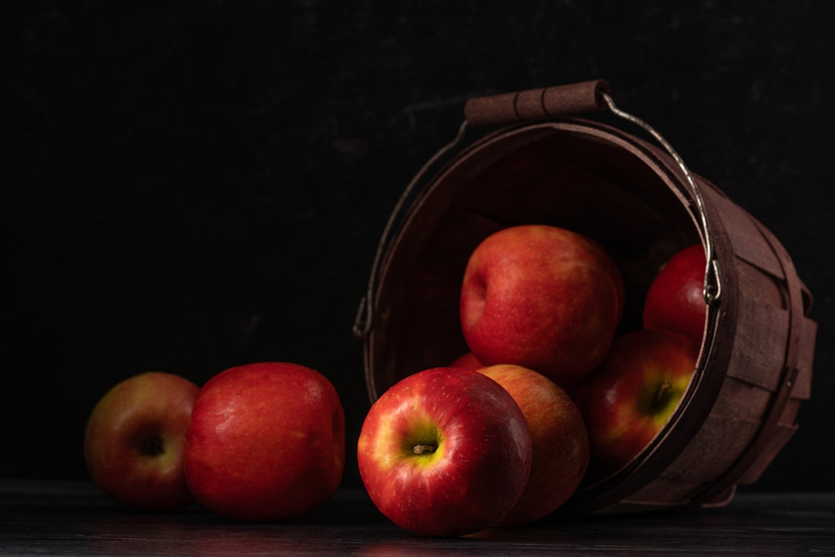 a basket of apples